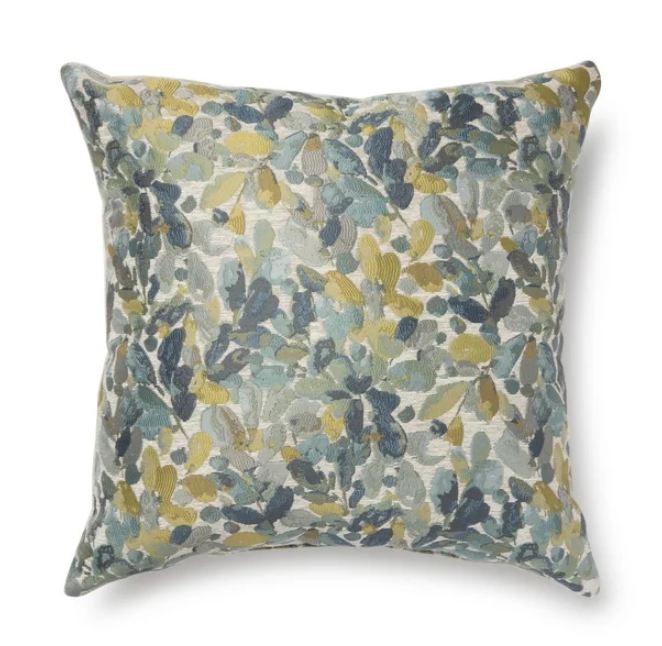 Botanical Decorative Square Pillow, 20" x 20", Blue, 1 Pillow