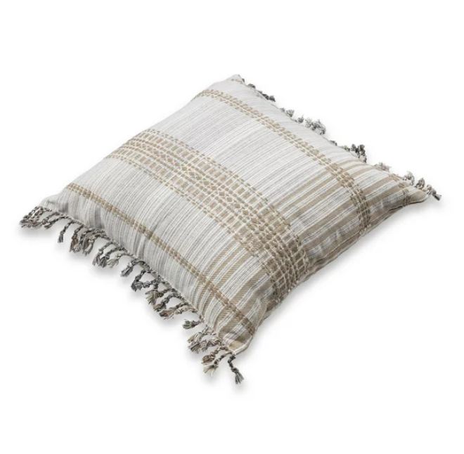 Plaid Decorative Square Throw Pillow, 20" x 20", Brown, Single Pillow